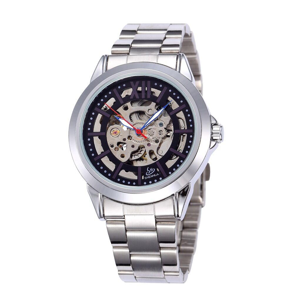 7032018D SH Stainless Steel Band Automatic Movement Skeleton Dial ...